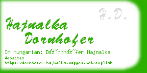 hajnalka dornhofer business card